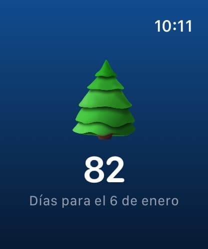 La app Christmas Tree en el Apple Watch