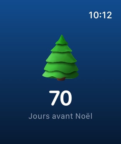 L'app Christmas Tree sur Apple Watch