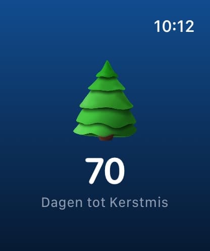 De Christmas Tree-app op Apple Watch